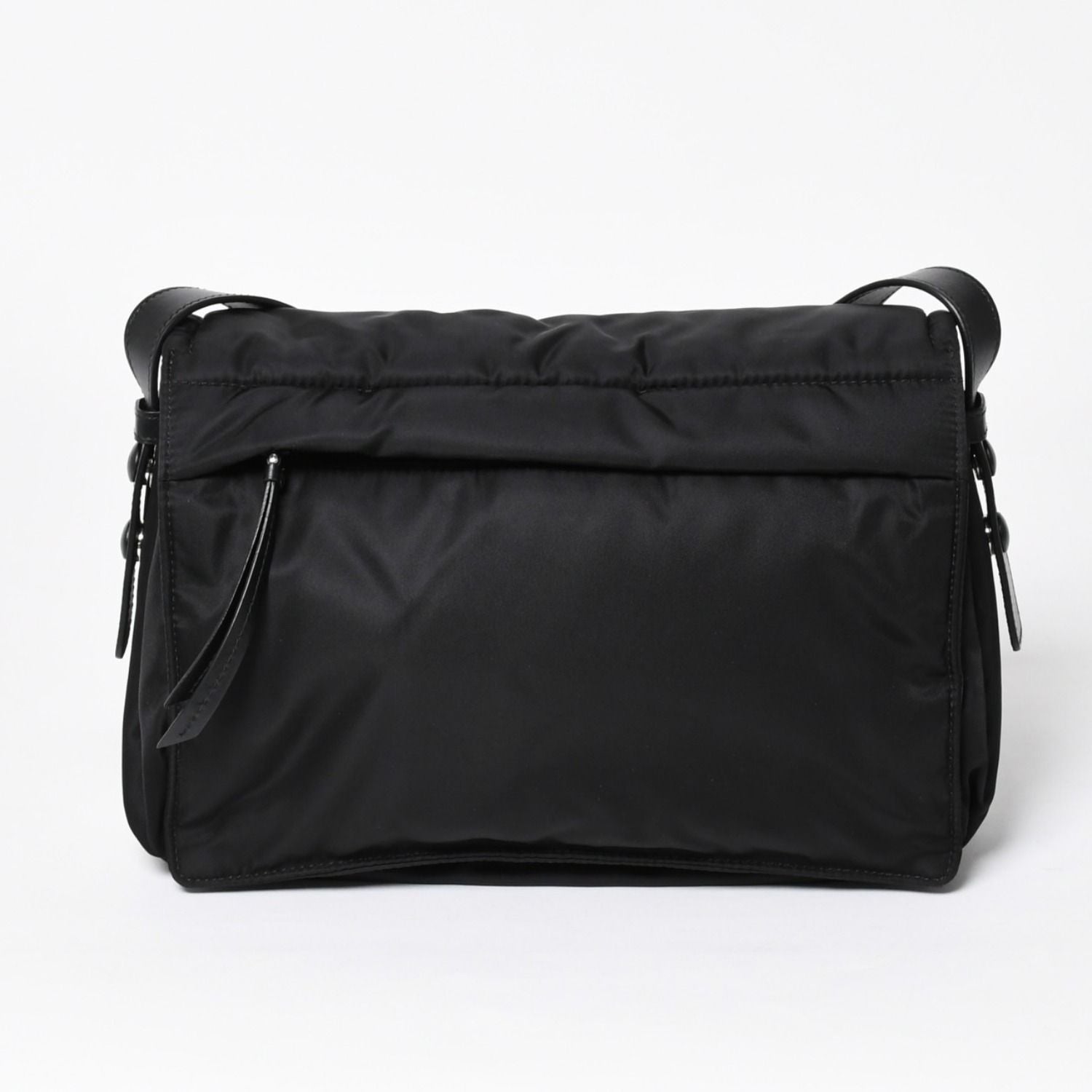 Prada Pocono Shoulder Bag Triangle Logo Nylon Black Silver — view 2