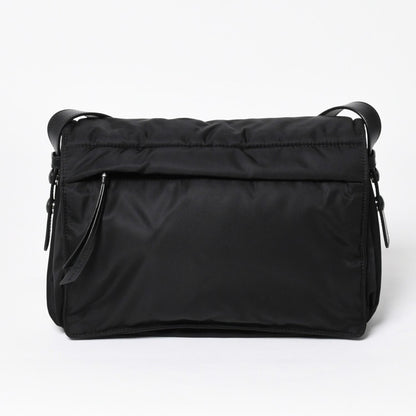Prada Pocono Shoulder Bag Triangle Logo Nylon Black Silver — view 2