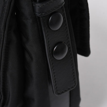 Prada Pocono Shoulder Bag Triangle Logo Nylon Black Silver — view 8