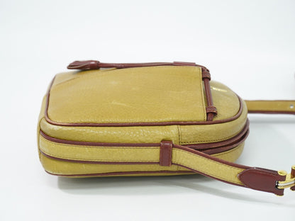 Cartier Must Line Shoulder Bag Pochette Leather Mustard Yellow — view 4