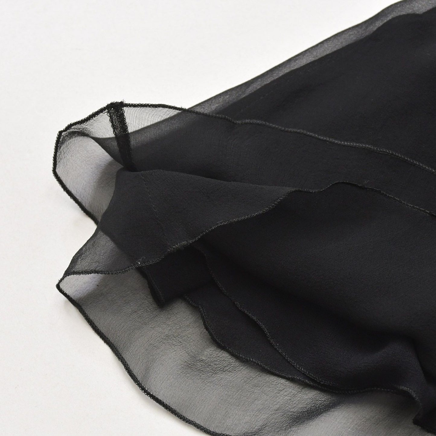 Chanel Lace Dress Black Pink CC Logo Button Shawl Silk — view 7