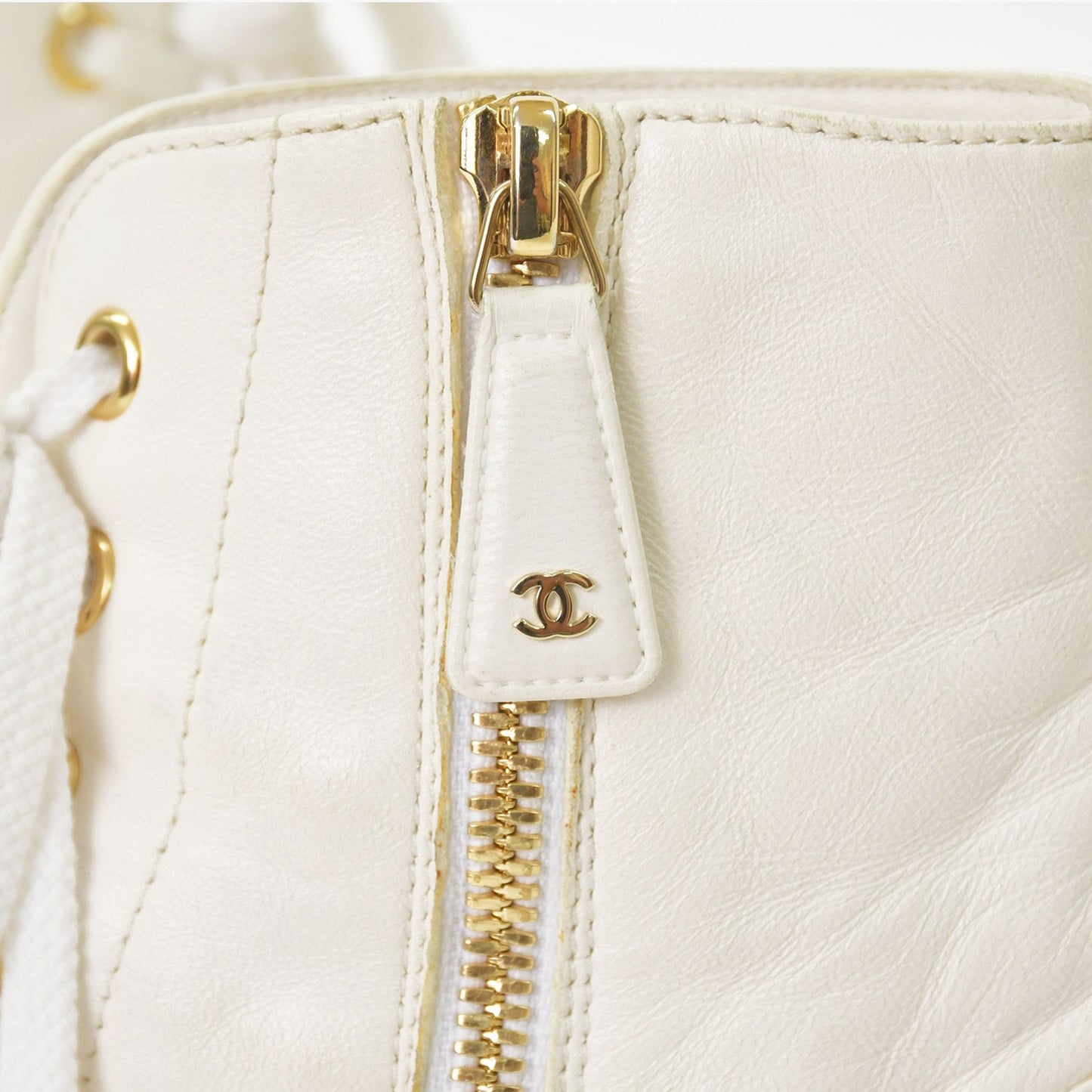 Chanel CC Logo Combat Boots Sneakers White — view 8