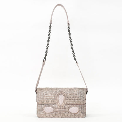Bottega Veneta Intrecciato Rialto Chain Shoulder Bag Pink — view 4