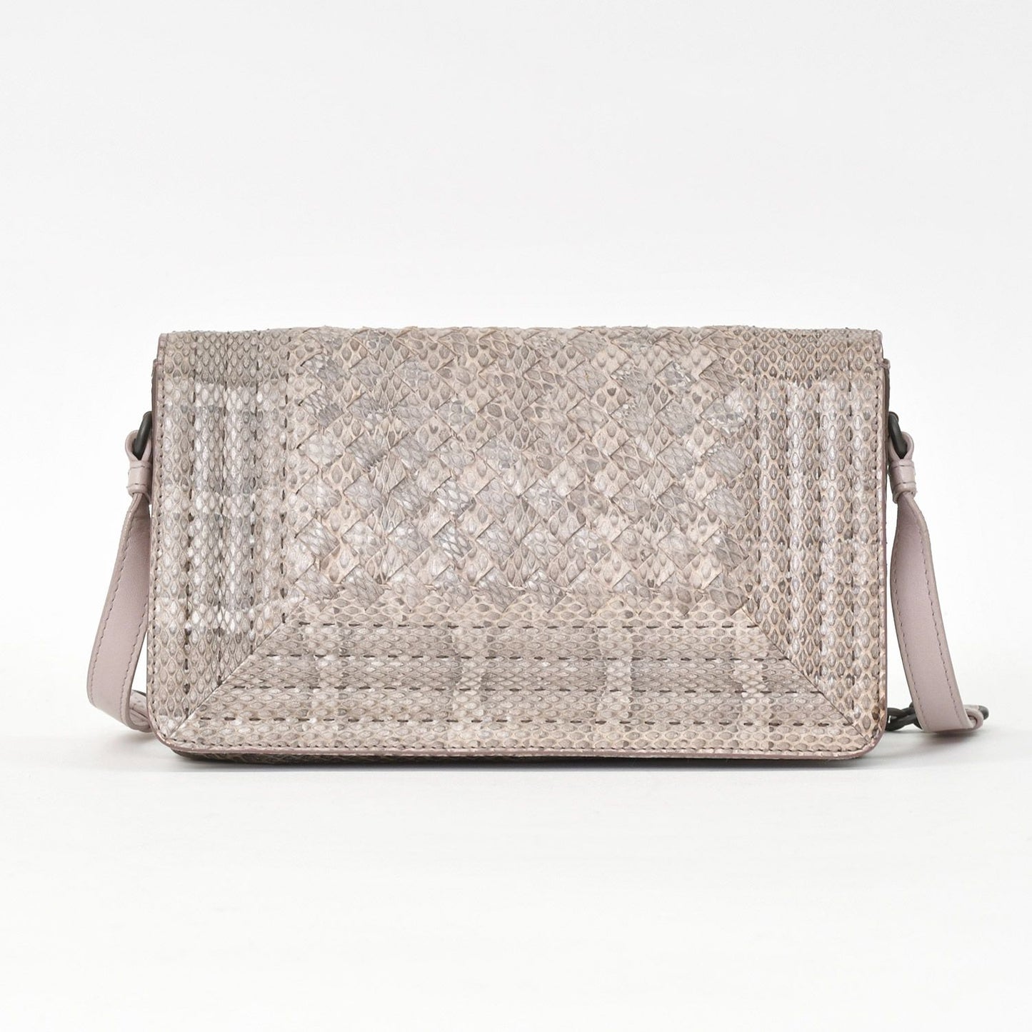 Bottega Veneta Intrecciato Rialto Chain Shoulder Bag Pink — view 2