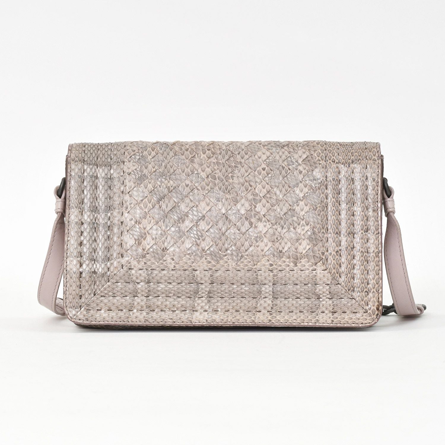 Bottega Veneta Intrecciato Rialto Chain Shoulder Bag Pink — view 2
