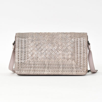 Bottega Veneta Intrecciato Rialto Chain Shoulder Bag Pink — view 2