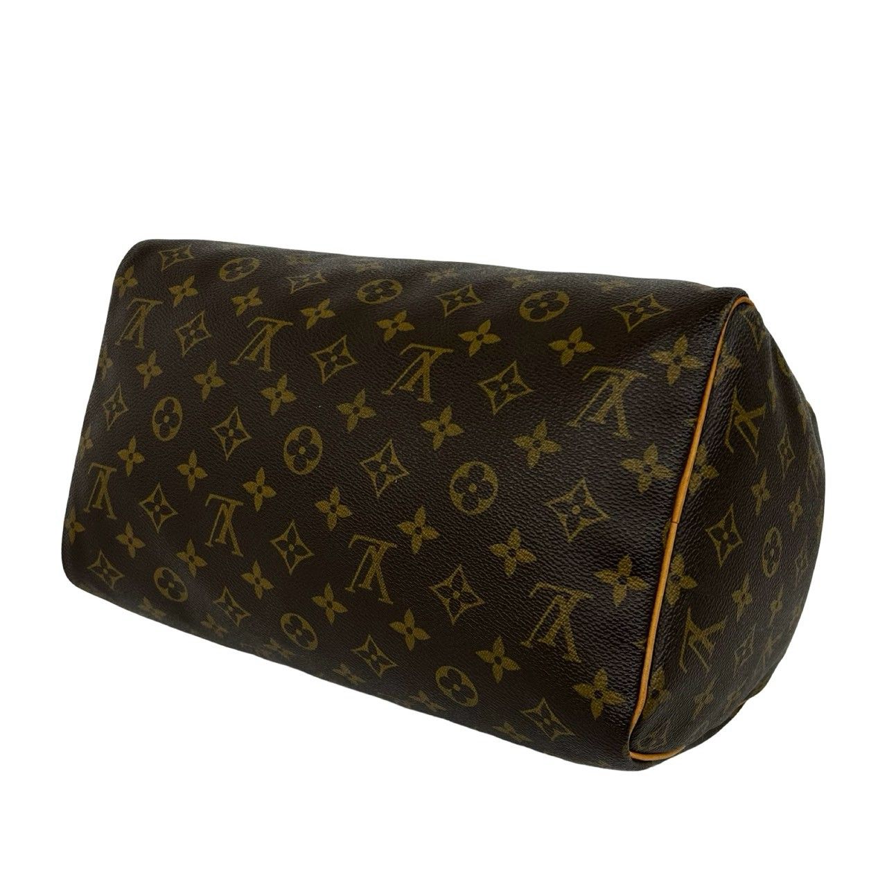 Louis Vuitton Speedy 30 Monogram Leather Handle Mini Boston Bag Brown — view 8