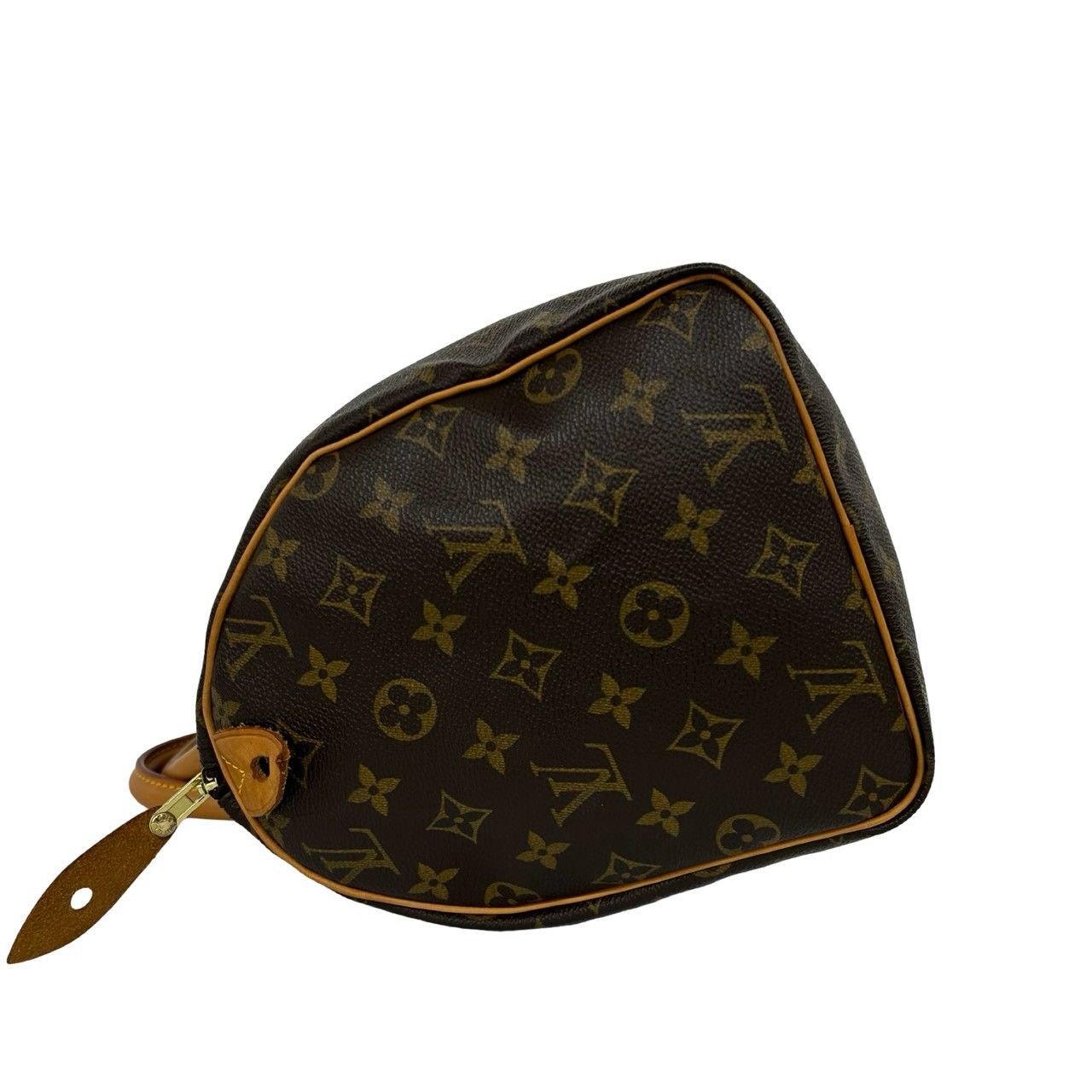 Louis Vuitton Speedy 30 Monogram Leather Handle Mini Boston Bag Brown — view 5