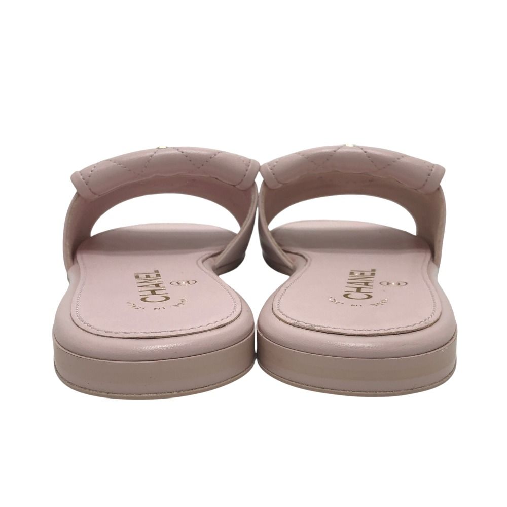 Chanel Sandals Turnlock Leather Pink — view 3