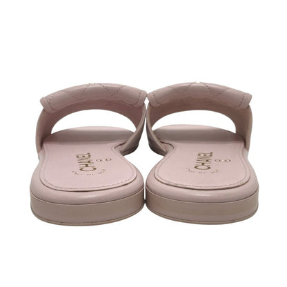 Chanel Sandals Turnlock Leather Pink — view 3