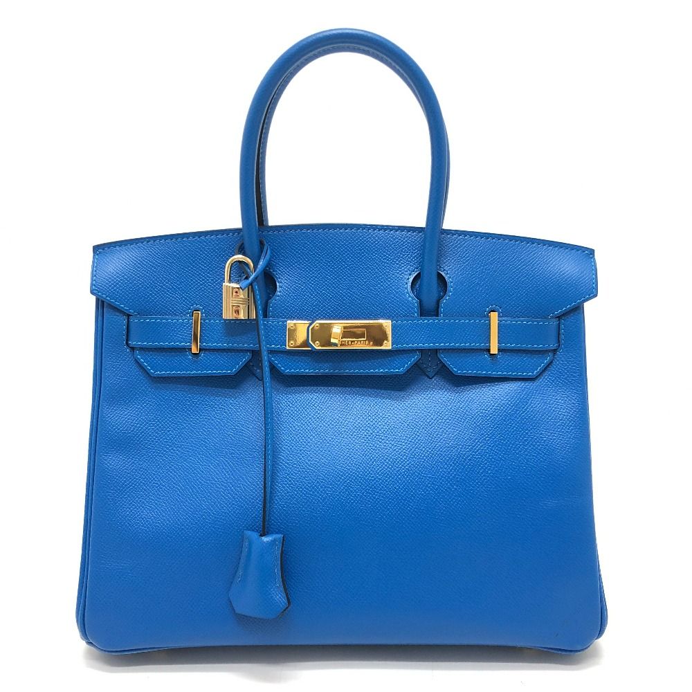 Hermes Birkin 30 Epsom Blue Hydra Handbag