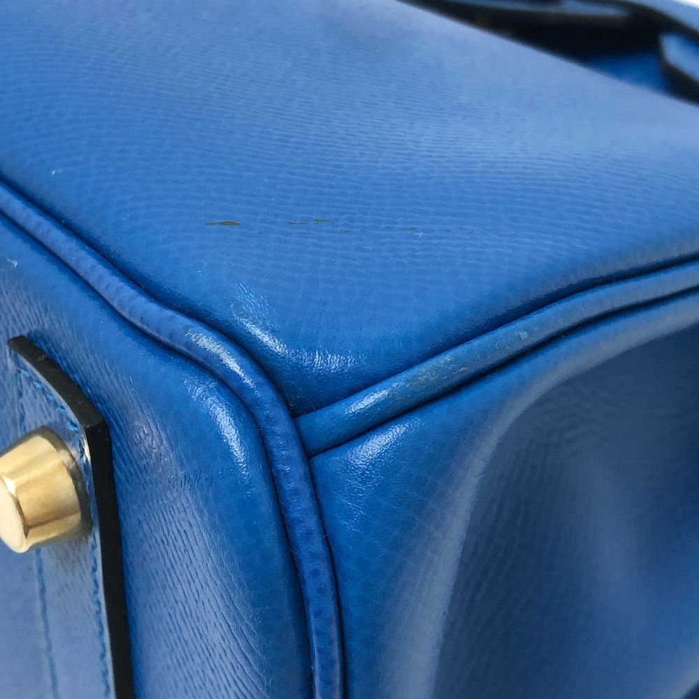Hermes Birkin 30 Epsom Blue Hydra Handbag — view 6