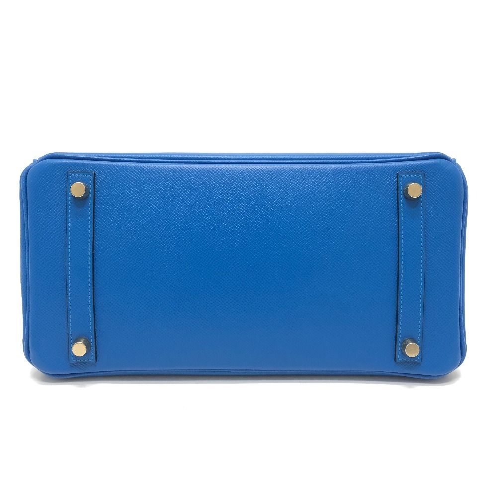 Hermes Birkin 30 Epsom Blue Hydra Handbag — view 5