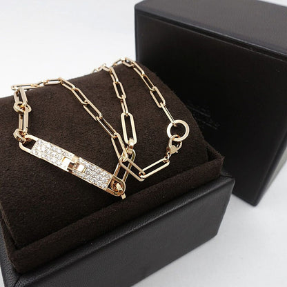 Hermes Necklace Kelly Choker Diamond Pink Gold 36 Box — view 8