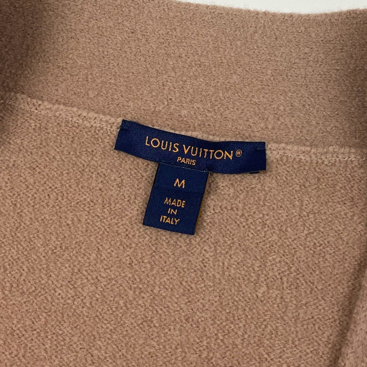 Louis Vuitton Long Cardigan Wool Knit Anchor Button Long Sweater Pink Beige M — view 7