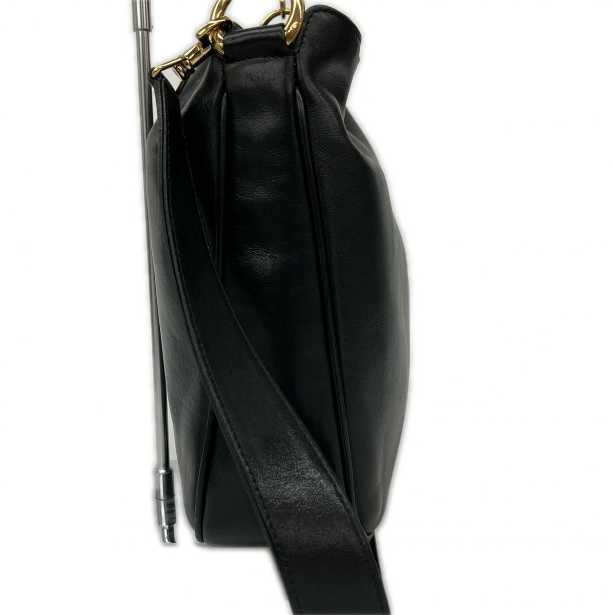 Gucci 2-Way Shoulder Bag Bamboo Leather 001 Black — view 3