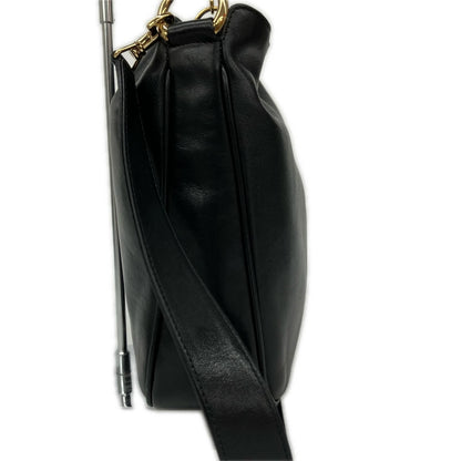 Gucci 2-Way Shoulder Bag Bamboo Leather 001 Black — view 3