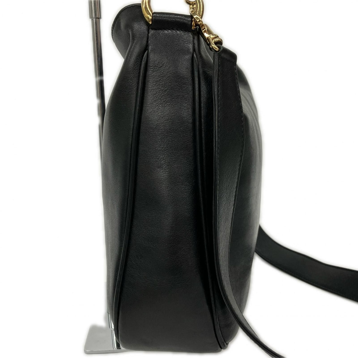 Gucci 2-Way Shoulder Bag Bamboo Leather 001 Black — view 2
