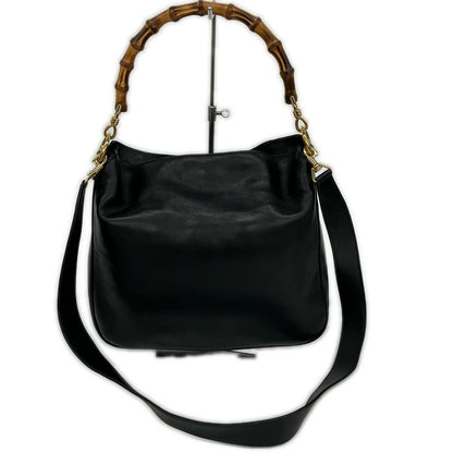 Gucci 2-Way Shoulder Bag Bamboo Leather 001 Black