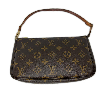 Louis Vuitton Monogram Pochette Soir Pouch Brown