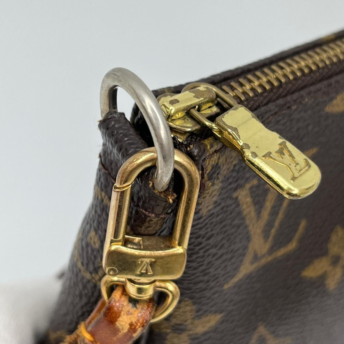 Louis Vuitton Monogram Pochette Soir Pouch Brown — view 5
