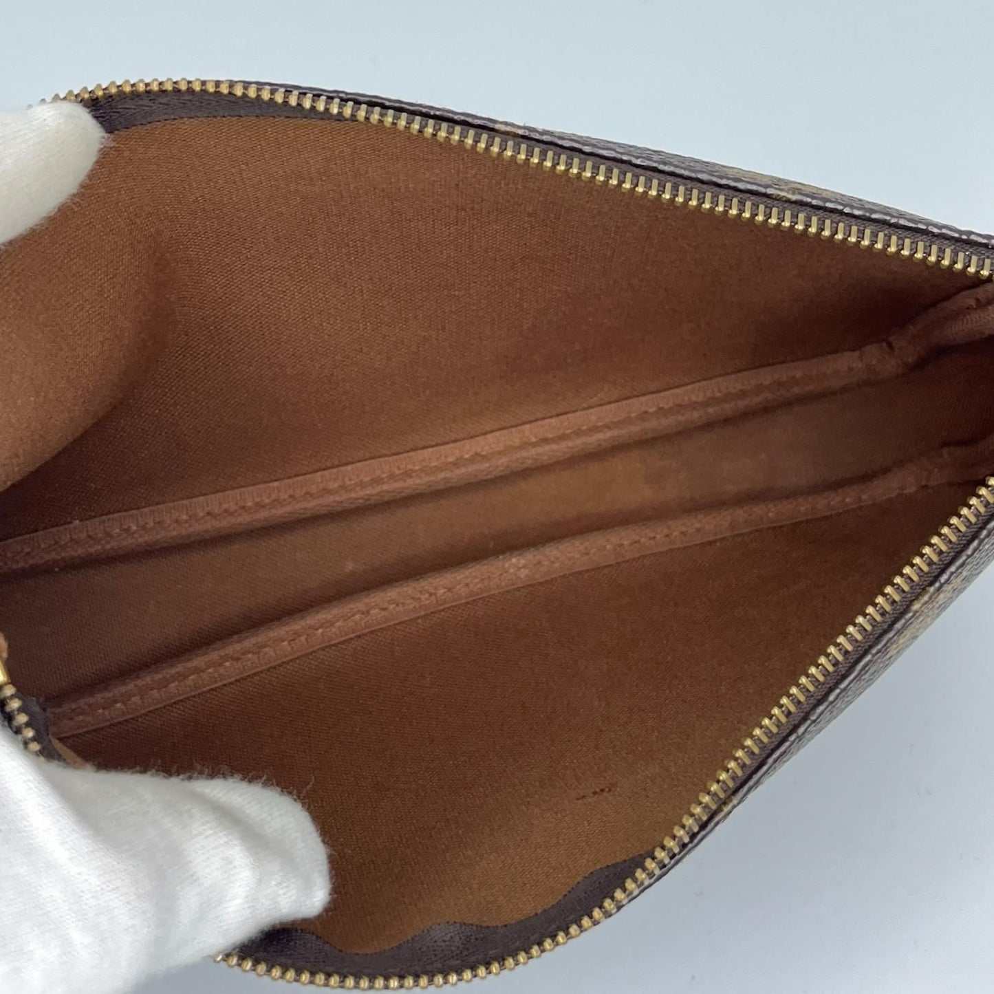 Louis Vuitton Monogram Pochette Soir Pouch Brown — view 7
