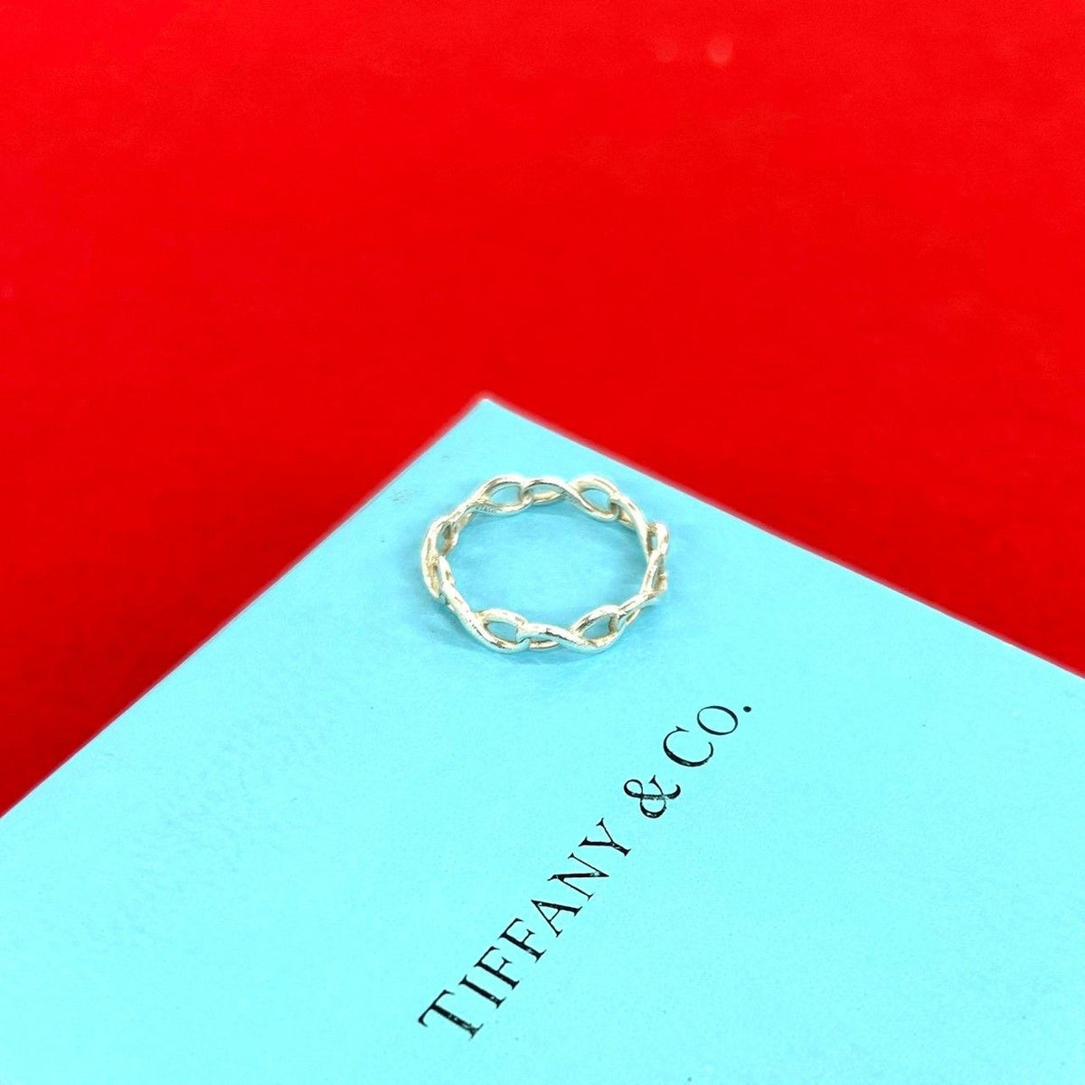Tiffany & Co Vintage Infinity Ring 925 Sterling Silver