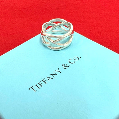 Tiffany & Co Vintage Keltec Knot Ring 925 Sterling Silver
