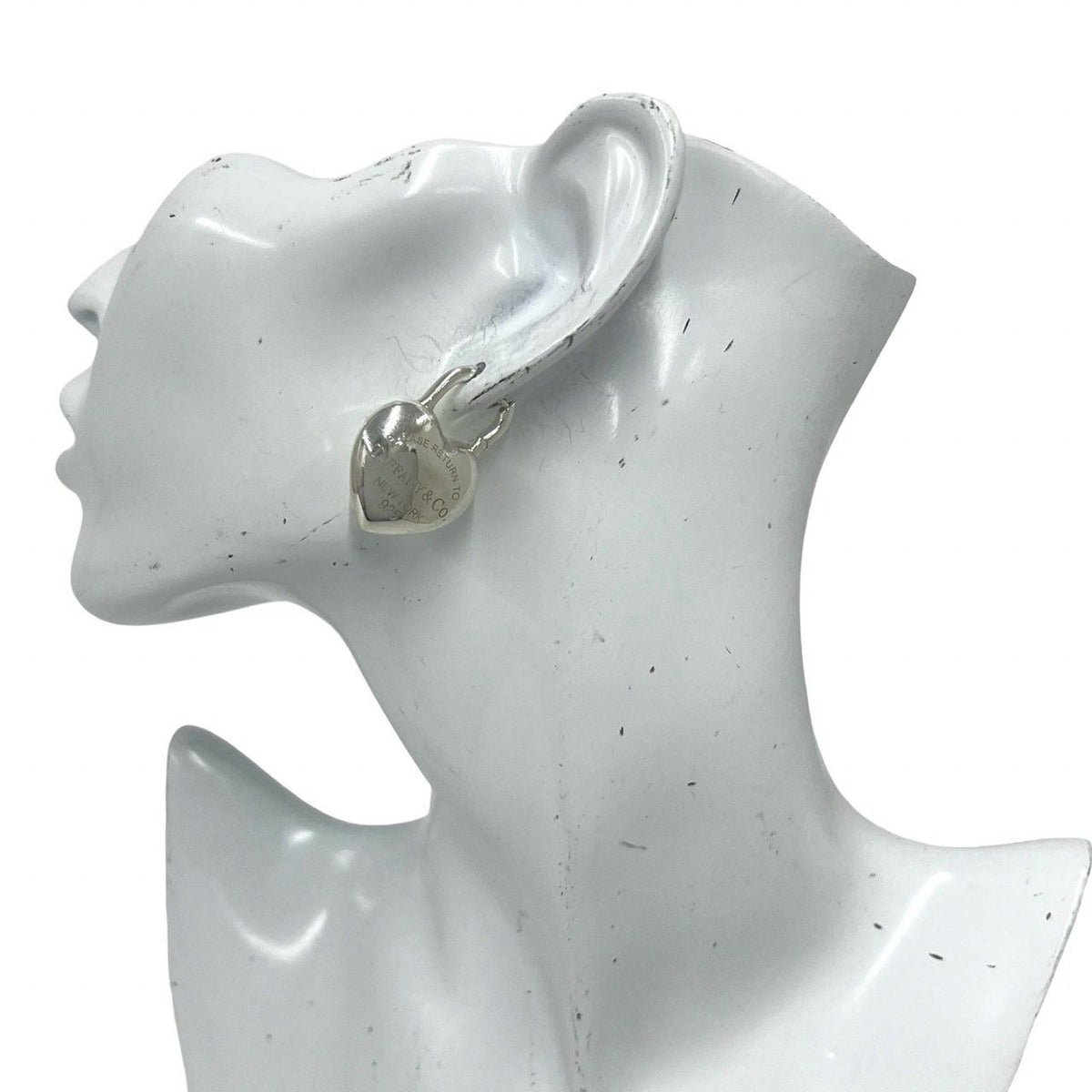 Tiffany & Co Full Heart Earrings Return to 925 Sterling Silver — view 2