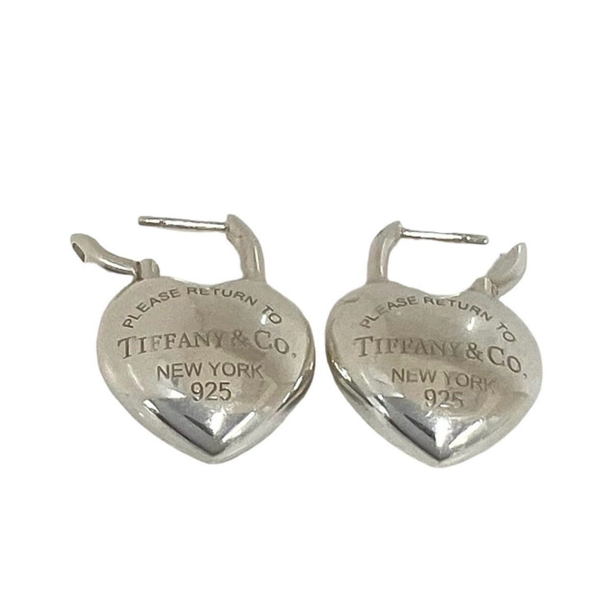 Tiffany & Co Full Heart Earrings Return to 925 Sterling Silver — view 4