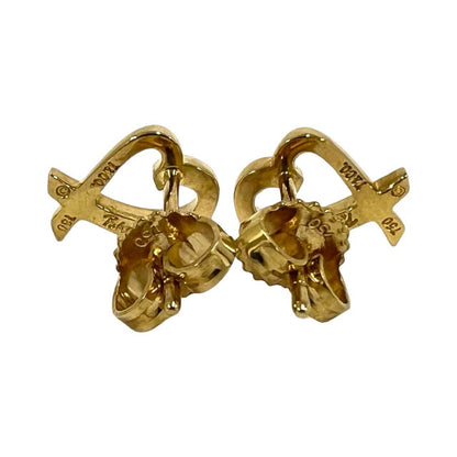 Tiffany & Co Vintage Loving Heart Earrings Gold 18K — view 6
