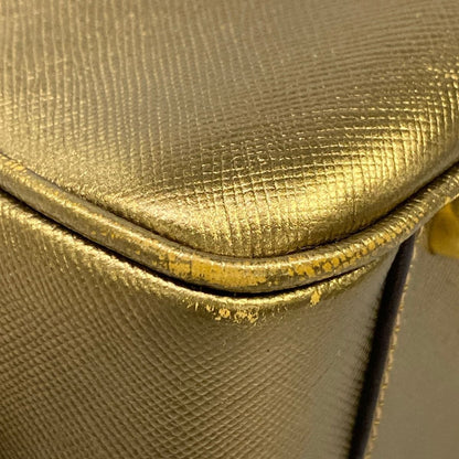 Prada Handle Gold Leather Handbag — view 6