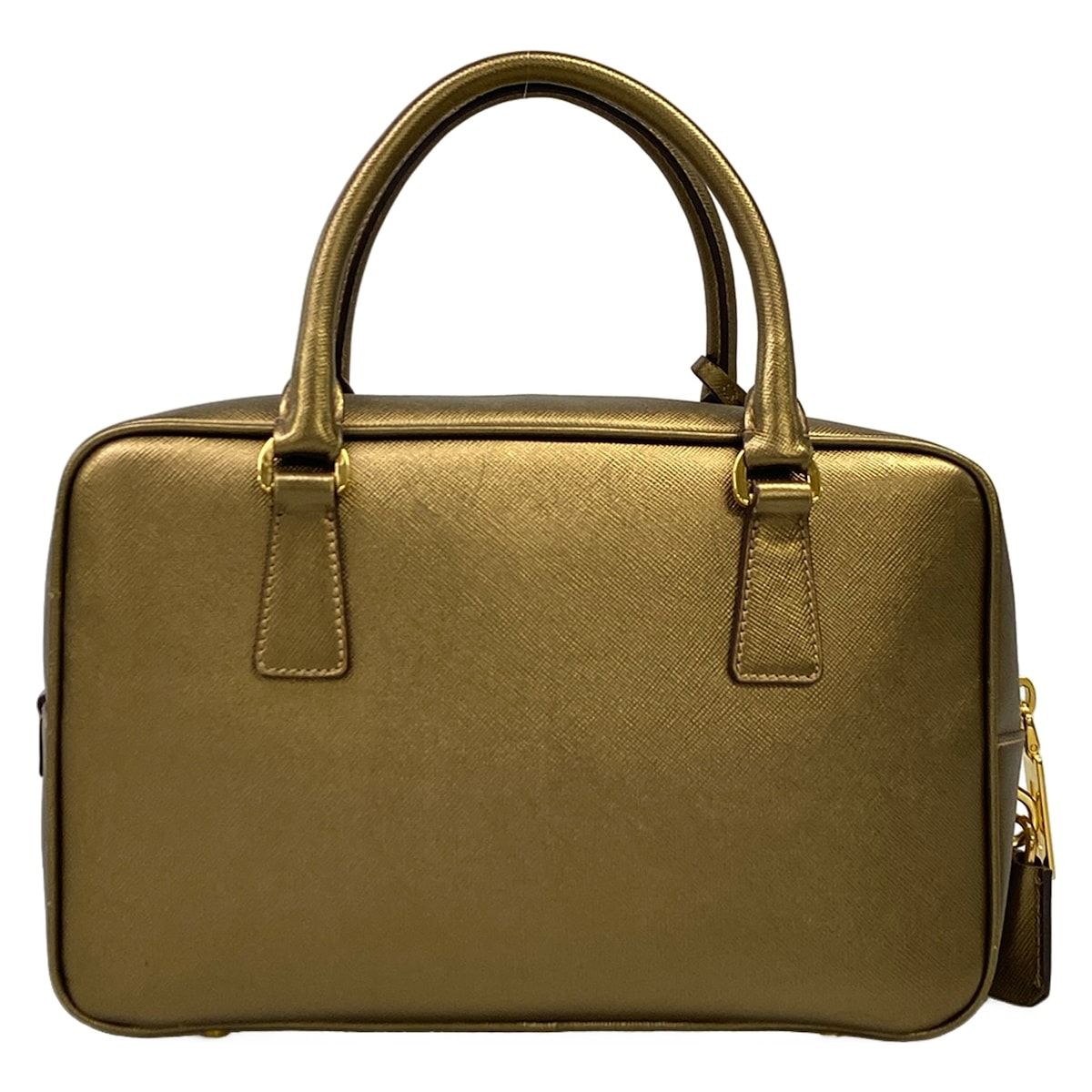 Prada Handle Gold Leather Handbag — view 3
