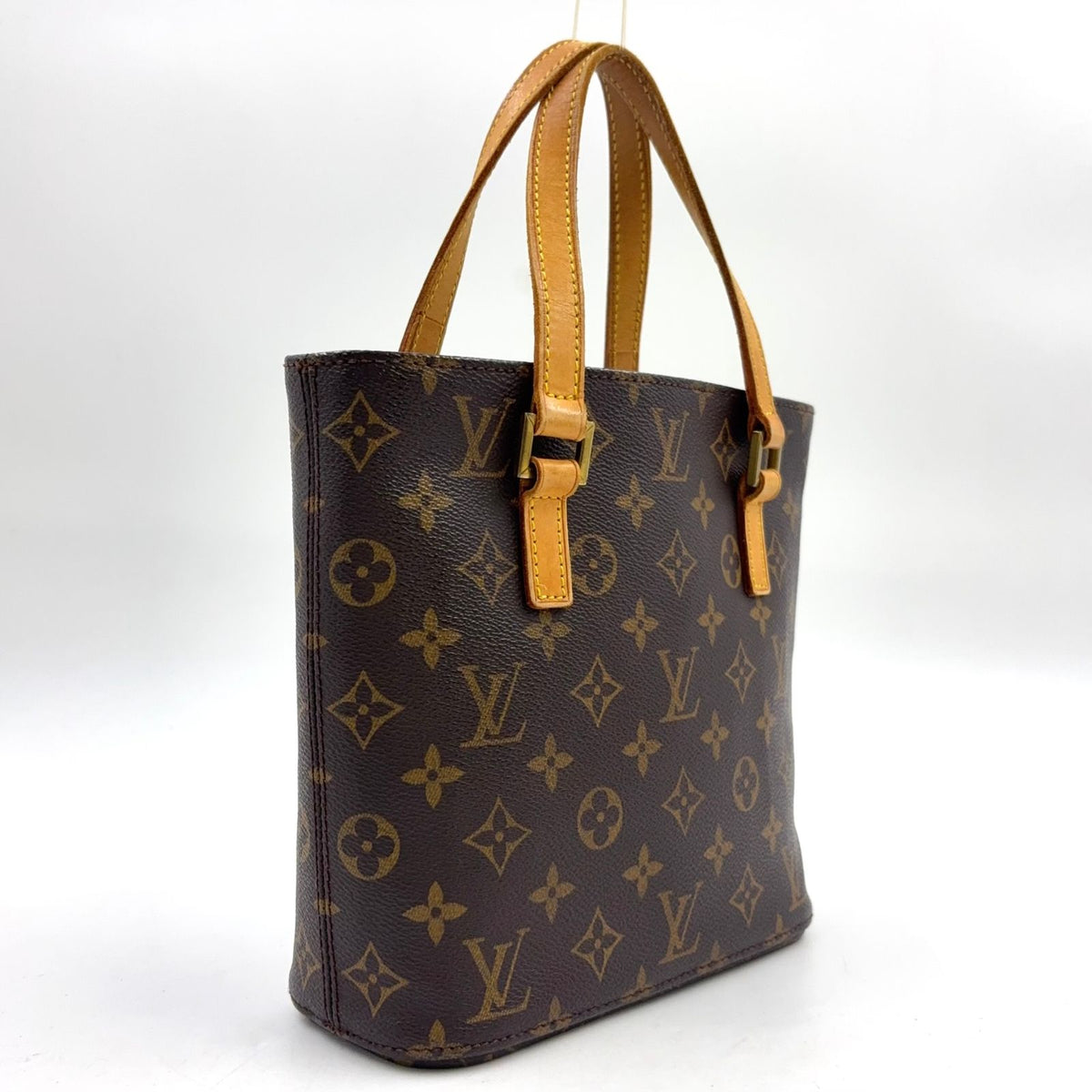 Louis Vuitton Vavin PM Monogram Leather Brown Handle Gold Handbag — view 2