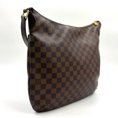 Louis Vuitton Blue Msbeli GM Damier Ebene Leather Brown Shoulder Bag Gold — view 2