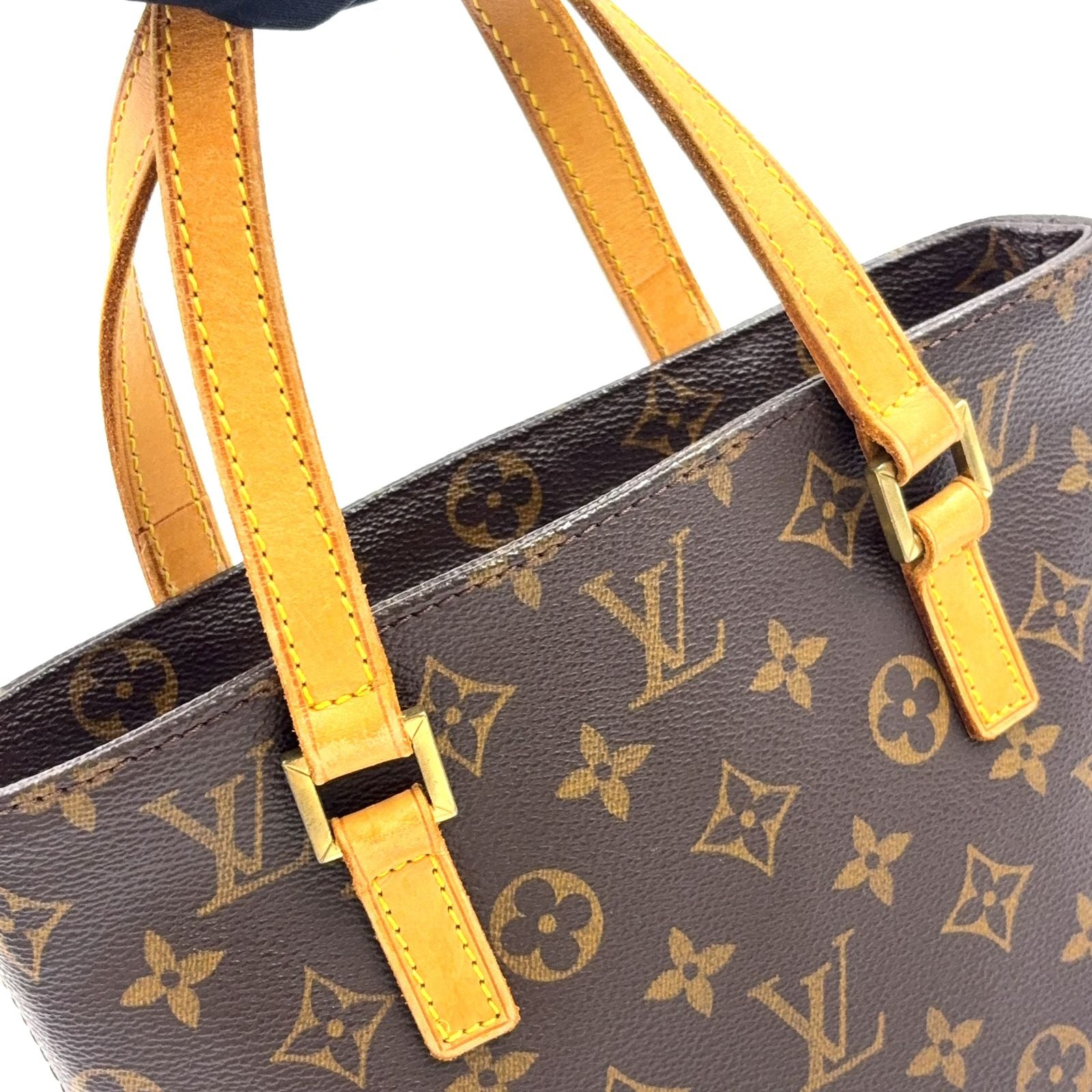 Louis Vuitton Vavin PM Monogram Leather Brown Handle Gold Handbag — view 6