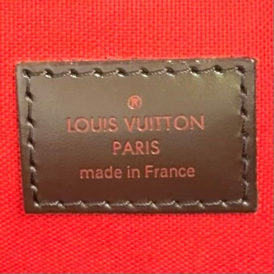 Louis Vuitton Blue Msbeli GM Damier Ebene Leather Brown Shoulder Bag Gold — view 4