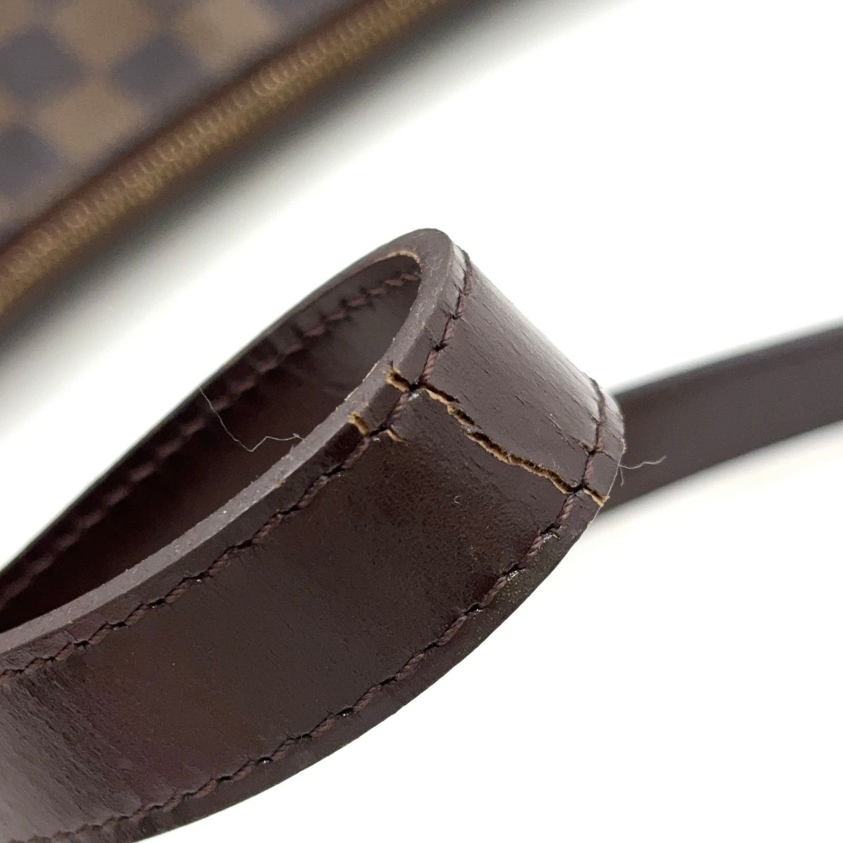 Louis Vuitton Blue Msbeli GM Damier Ebene Leather Brown Shoulder Bag Gold — view 8