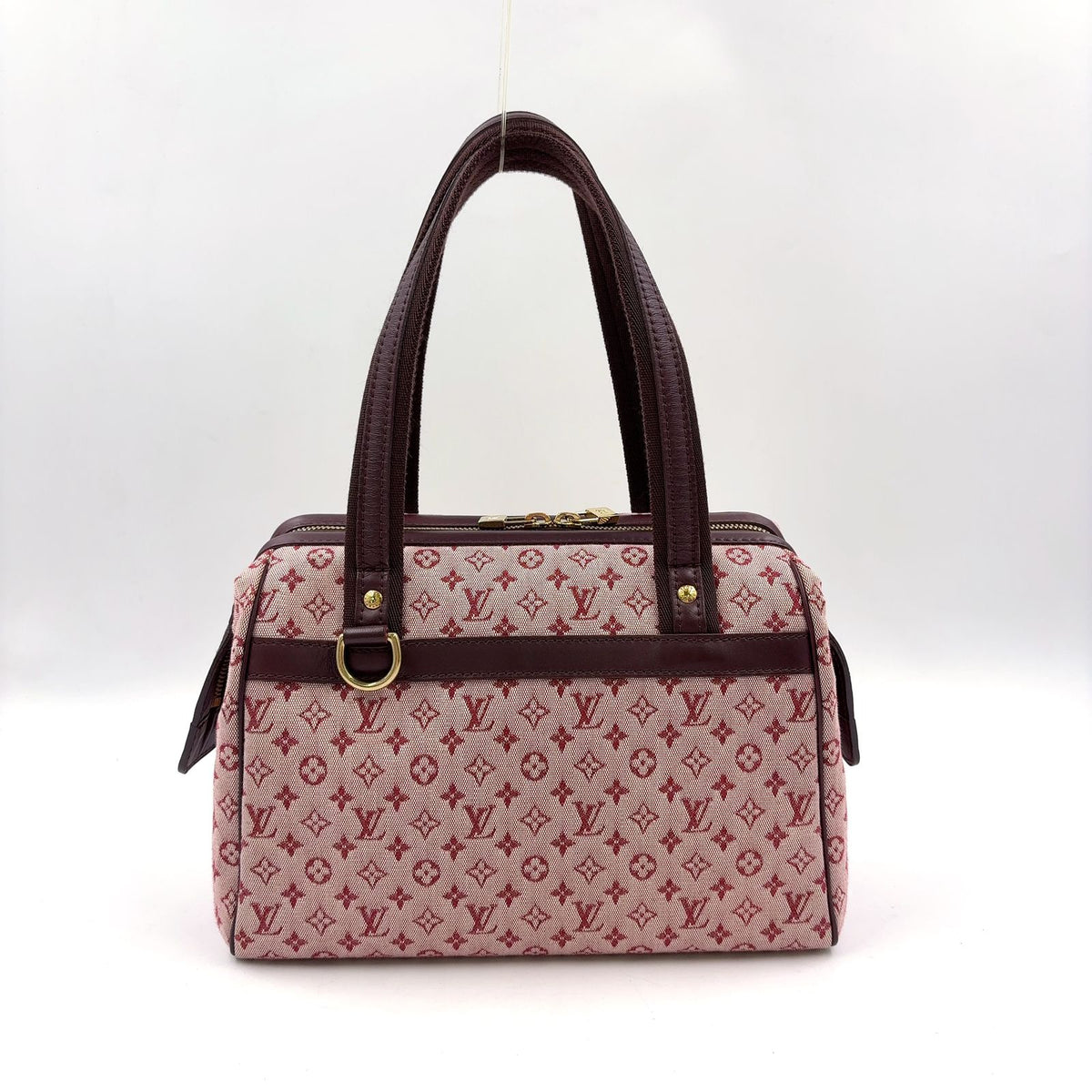 Louis Vuitton Josephine PM Monogram Mini Cerise Leather Canvas Bordeaux Handle