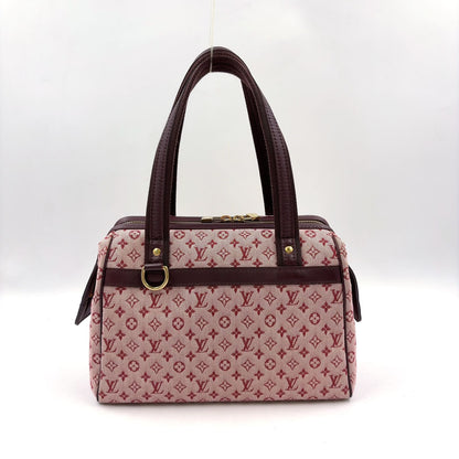Louis Vuitton Josephine PM Monogram Mini Cerise Leather Canvas Bordeaux Handle