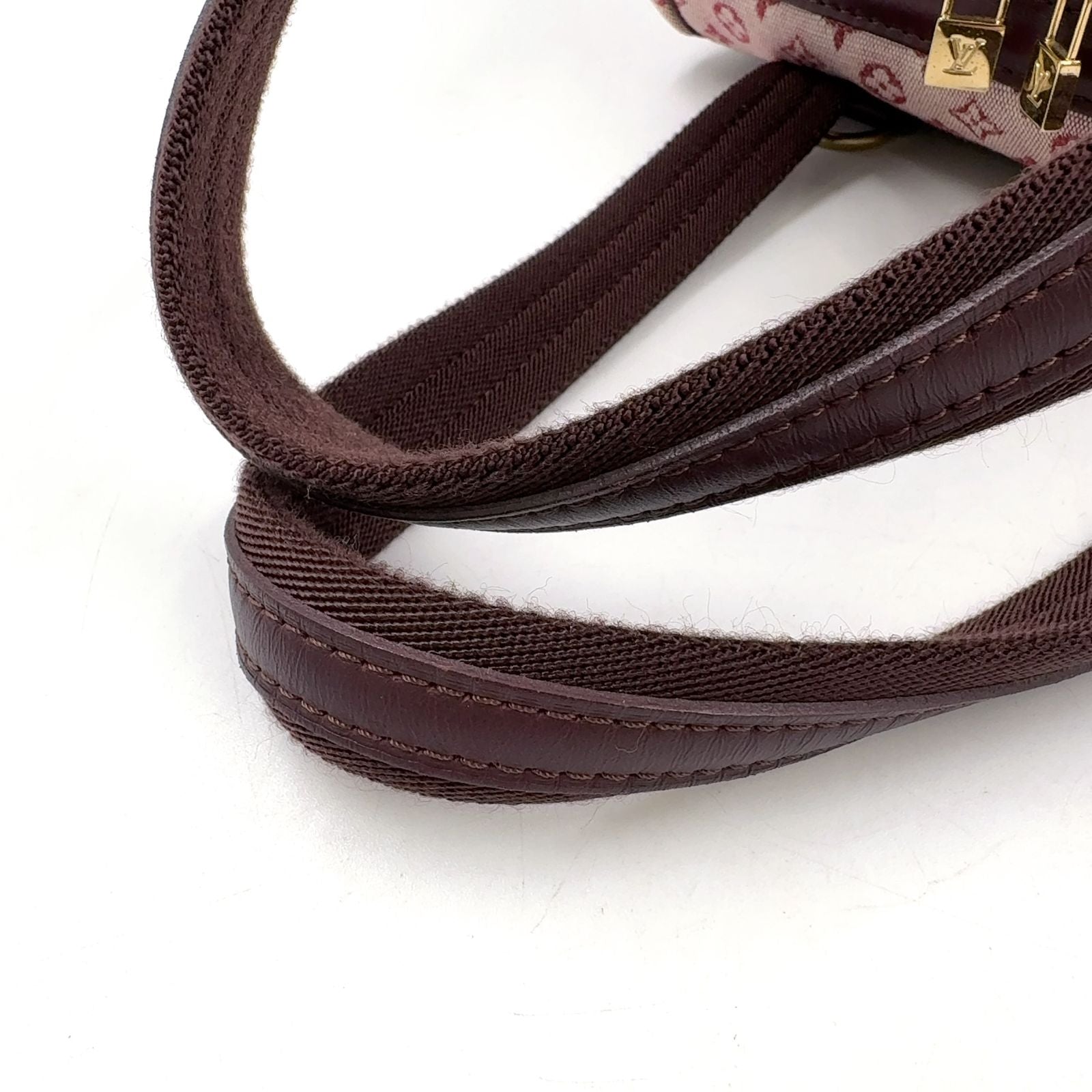 Louis Vuitton Josephine PM Monogram Mini Cerise Leather Canvas Bordeaux Handle — view 6