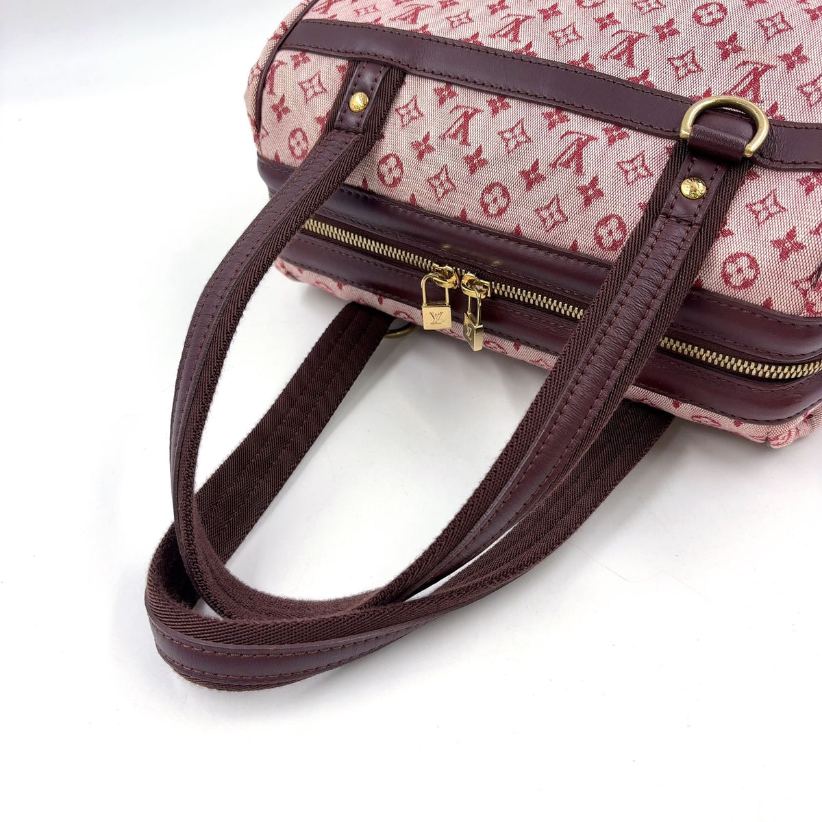 Louis Vuitton Josephine PM Monogram Mini Cerise Leather Canvas Bordeaux Handle — view 5