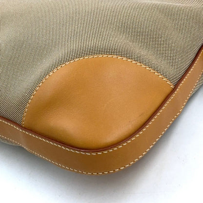 Prada Logo Jacquard Leather Shoulder Bag — view 7