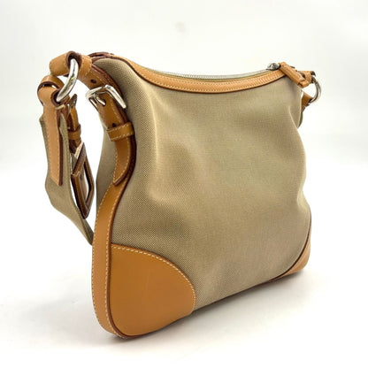 Prada Logo Jacquard Leather Shoulder Bag — view 2