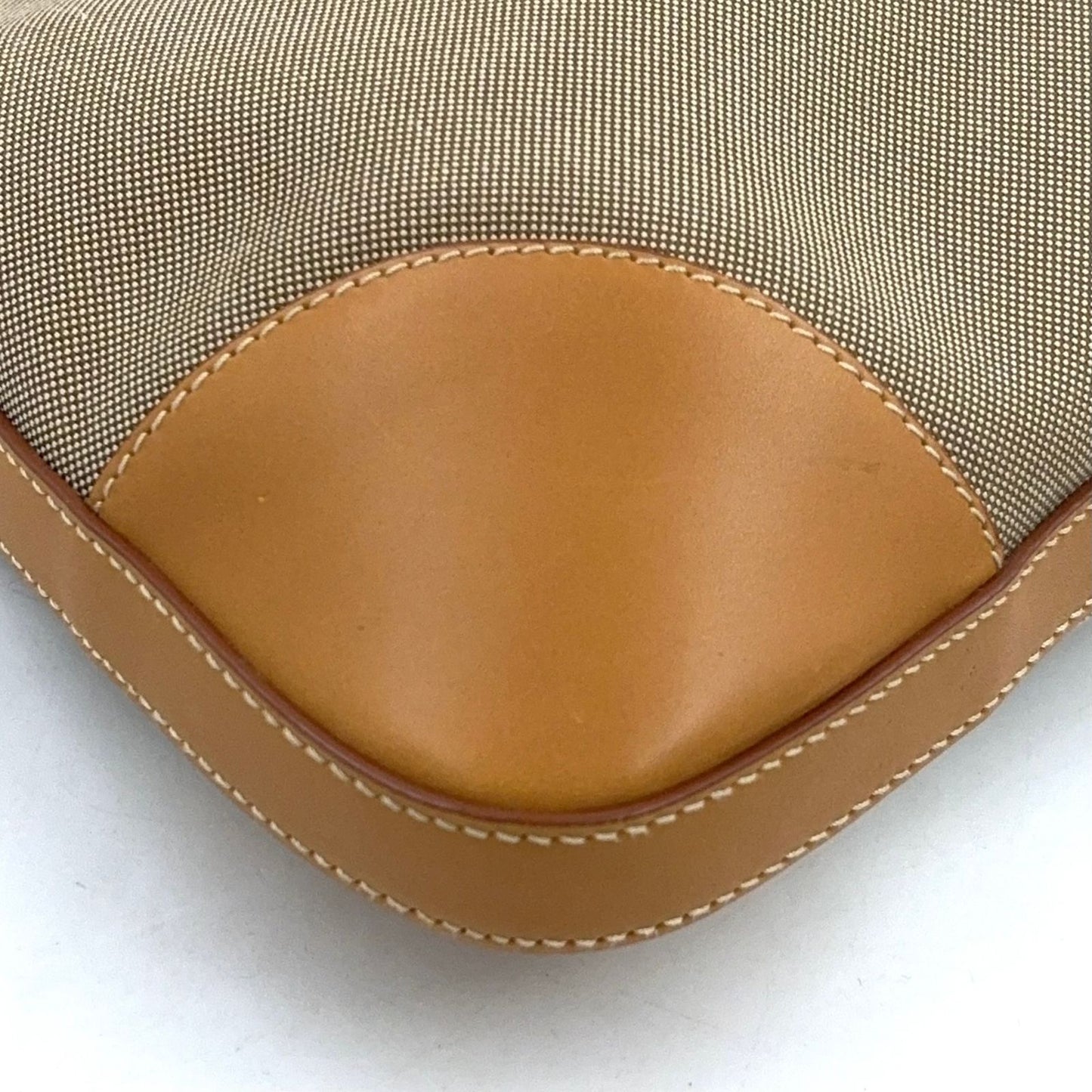Prada Logo Jacquard Leather Shoulder Bag — view 6