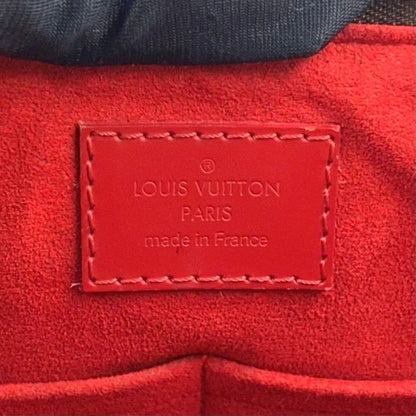 Louis Vuitton Kaisa Tote Bag PM Damier Cerise Leather Brown Red Handle Gold — view 4