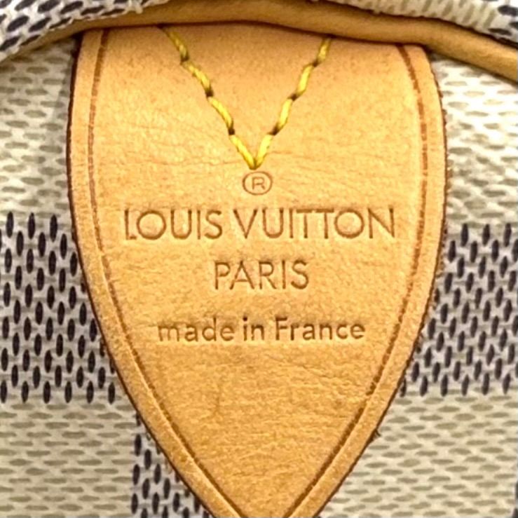 Louis Vuitton Speedy 25 Damier Azur Leather Handbag — view 4