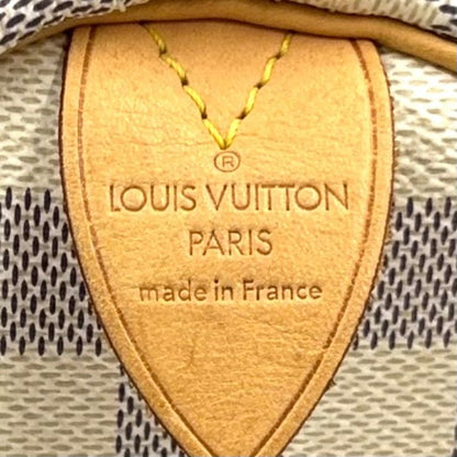 Louis Vuitton Speedy 25 Damier Azur Leather Handbag — view 4