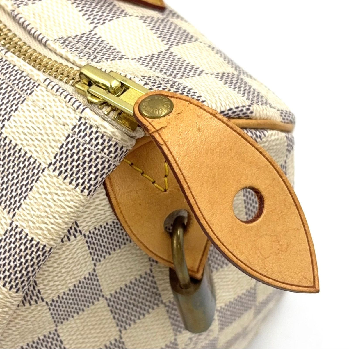 Louis Vuitton Speedy 25 Damier Azur Leather Handbag — view 6
