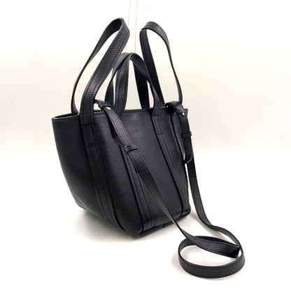 Balenciaga Everyday Shoulder Bag Leather Black Handle Silver — view 2